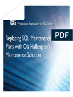 Using Ola Hallengrens SQL Maintenance Scripts PDF