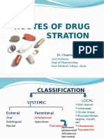 Routes of Drug Administration: Asst Professor Dept of Pharmacology Govt Medical College, Akola