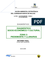 Evaluacion Ambiental Estrategica Del Corredor Norte de Bolivia Diagnostico Socio Economico y Cultural Piedemonte y Llanuras