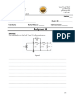 Assignment 4 Techniques of Circuit Analysis