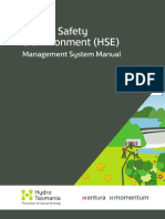 Health, Safety & Environment (HSE) : Management System Manual