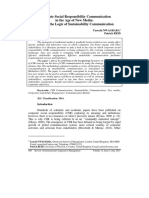 Corporate Social Responsibility Communication in The Age of New Media: Towards The Logic of Sustainability Communication