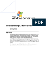 Troubleshooting Kerberos Errors