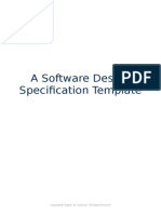 A Software Design Specification Template