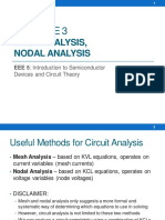 Mesh Analysis, Nodal Analysis: EEE 5: Introduction To Semiconductor