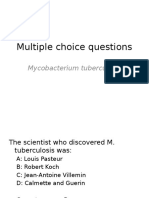 Multiple Choice Questions: Mycobacterium Tuberculosis