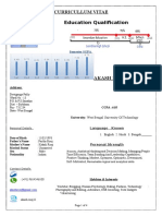 Curricullum Vitae Education Qualification: Semester SGPA