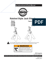 Ratchet Style Jack Stands: Operating Instructions & Parts Manual