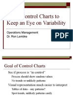 Using Control Charts To Keep An Eye On Variability: Operations Management Dr. Ron Lembke