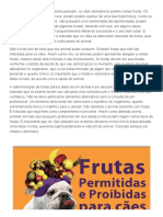 Frutas Permitidas e Proibidas para Cães