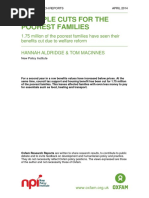 Multiple Cuts For The Poorest Families: 1.75 Million of The Poorest Families Have Seen Their Benefits Cut To Date Due To Welfare Reform