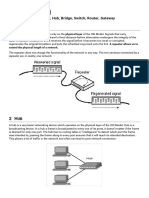 Assignment 1: Introduction To Repeater, Hub, Bridge, Switch, Router, Gateway Epeater