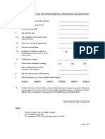 Application Form For The Departmental Promotion Examination