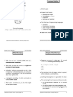 UNIX Shell Scripts: CS1101: Lecture 8