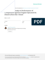 Comparative Study On Performance of Compression Ignition Engine Operated On Diesel & B100 Bio-Diesel