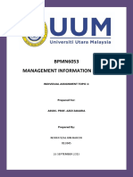 BPMN6053 Management Information System: Individual Assignment Topic 1