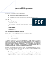 Unit 5 Contract Formation Approaches