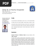 Omar M. Al Nozha Alzoghaibi: Profile