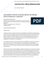 ¿Se Puede Invocar La Prescripción de Deuda Ante El Ejecutor Coactivo - Abogada Tributarista Dra