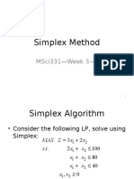 MSci331 - Simplex and Big M