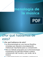 Fenomenología de La Música