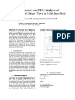 Experimental and FEM Analysis of Propagation of Stress Wave in Mild Steel Rod