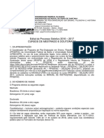 Processo Seletivo Ppgefhc 2016-2017 PDF