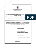 Test de Vocabulario en Imágenes Tevi-R y Lengua de Señas Chilena