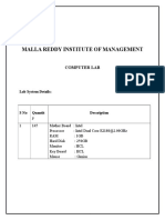 Malla Reddy Institute of Management: Computer Lab