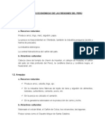 Actividades Económicas de Las Regiones Del Perú