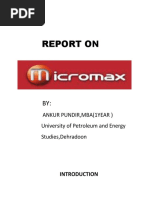 Report On Micromax