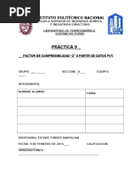 Práctica No.9 Factor de Compresibilidad "Z" A Partir de Datos Pvt.