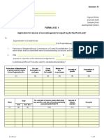 Form A.R.E. 1: Application For Removal of Excisable Goods For Export by (Air/Sea/Post/Land)