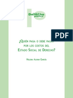 Quién Paga o Debe Pagar Por Los Costos Del Estado Social de Derecho