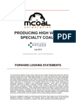 MCoal Coal July Investor Slides