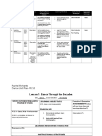 Pe10 Dance Unit Plan