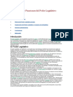 Organización y Funciones Del Poder Legislativo Peruano