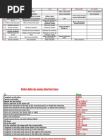 Function Keys in Microsoft Excel: Function Key Shift CTRL ALT Ctrl+Shift Alt+Shift F1 F2 F3 F4 F5 F6 F7 F8 F9 F10 F11 F12