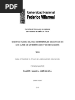 Significatividad Del Uso de Materiales Didácticos en Una Clase de Matemática de 1° de Secundaria