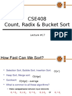 Lecture17!17!17458 Count, Radix and Bucket