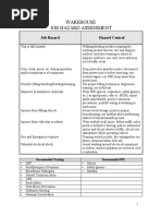 Warehouse Job Hazard Assessment