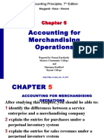 Accounting For Merchandising Operations