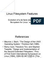 Linux Filesystem Features: Evolution of A de Facto Standard File System For Linux: Ext2'