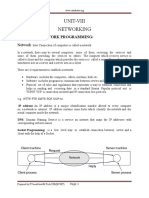 Unit-Viii Networking: Basics of Network Programming