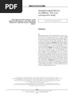 Parapharyngeal Abscess in Children - Five Year Retrospective Study