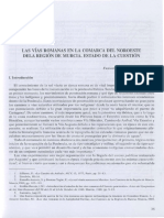 Las Vías Romanas en La Comarca Noreste de La Región de Murcia