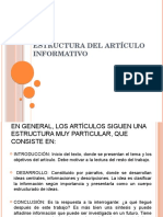 Estructura Del Artículo Informativo