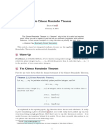 Chinese Remainder Theorem