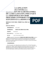 Fundada La Apelacion Formulada Contra La Resolucion Ficta Denegatoria de La Ion