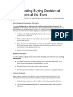 Factors Affecting Buying Decision of The Customers at The Store